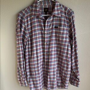 Lee Casual Button Down Shirt Red and Blue